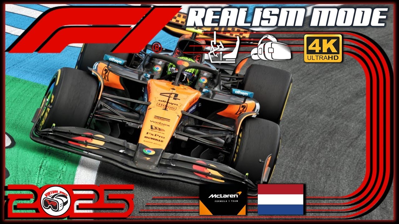 F1 25 REALISM MODE | MCLAREN - NETHERLANDS | VR + COCKPIT + NO HUD