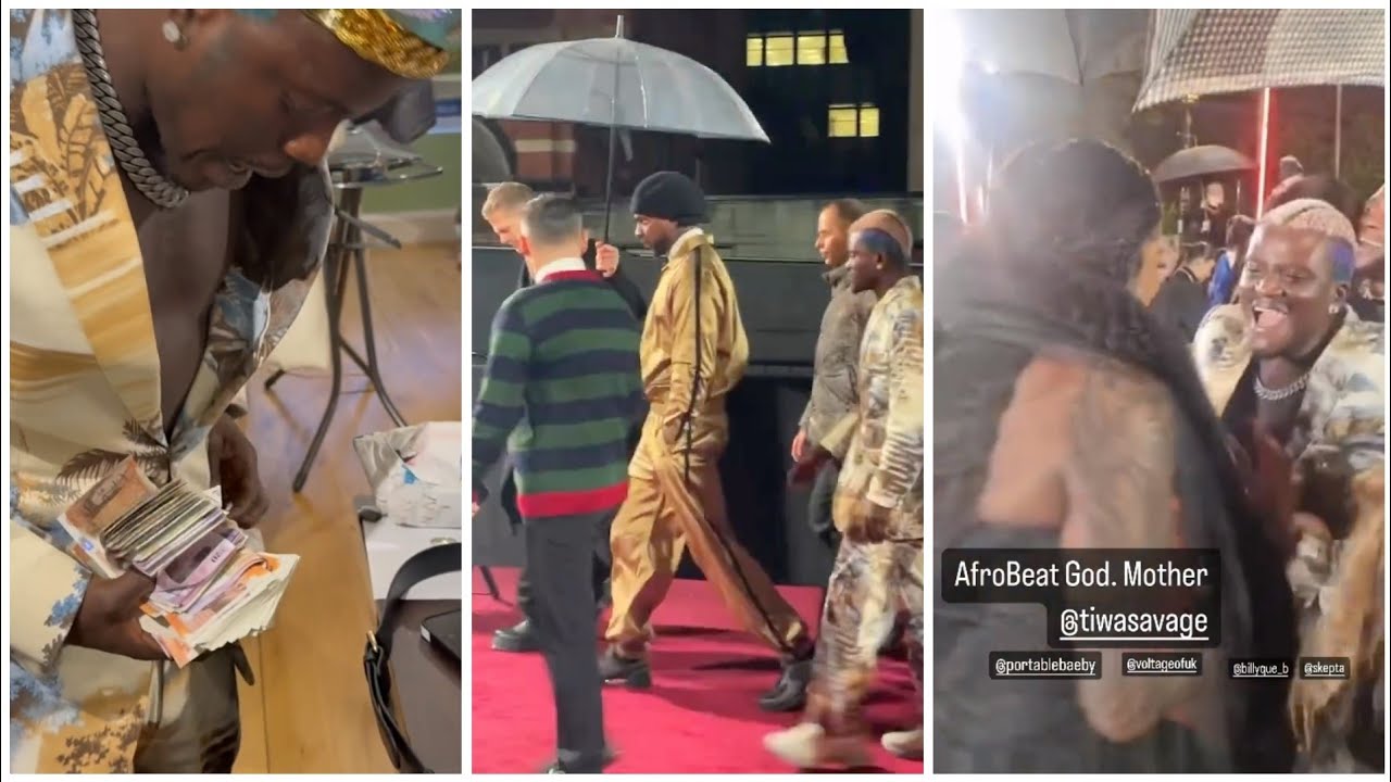 British rapper, Skepta gifts Portable 20k POUNDS + PORTABLE meets Tiwa savage at TFA 2023 .