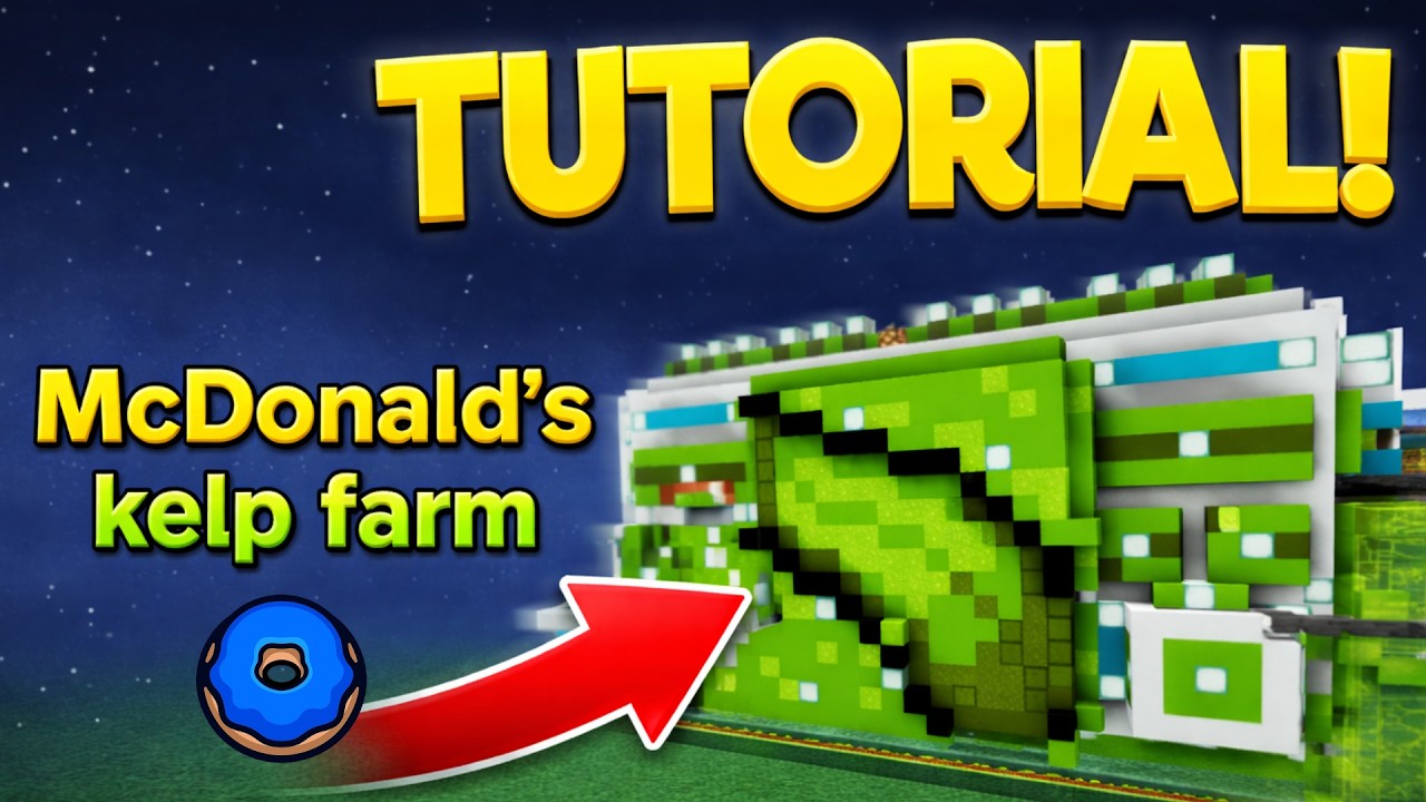 How To Build The McDonald's Kelp Farm (Tutorial - Donut SMP)