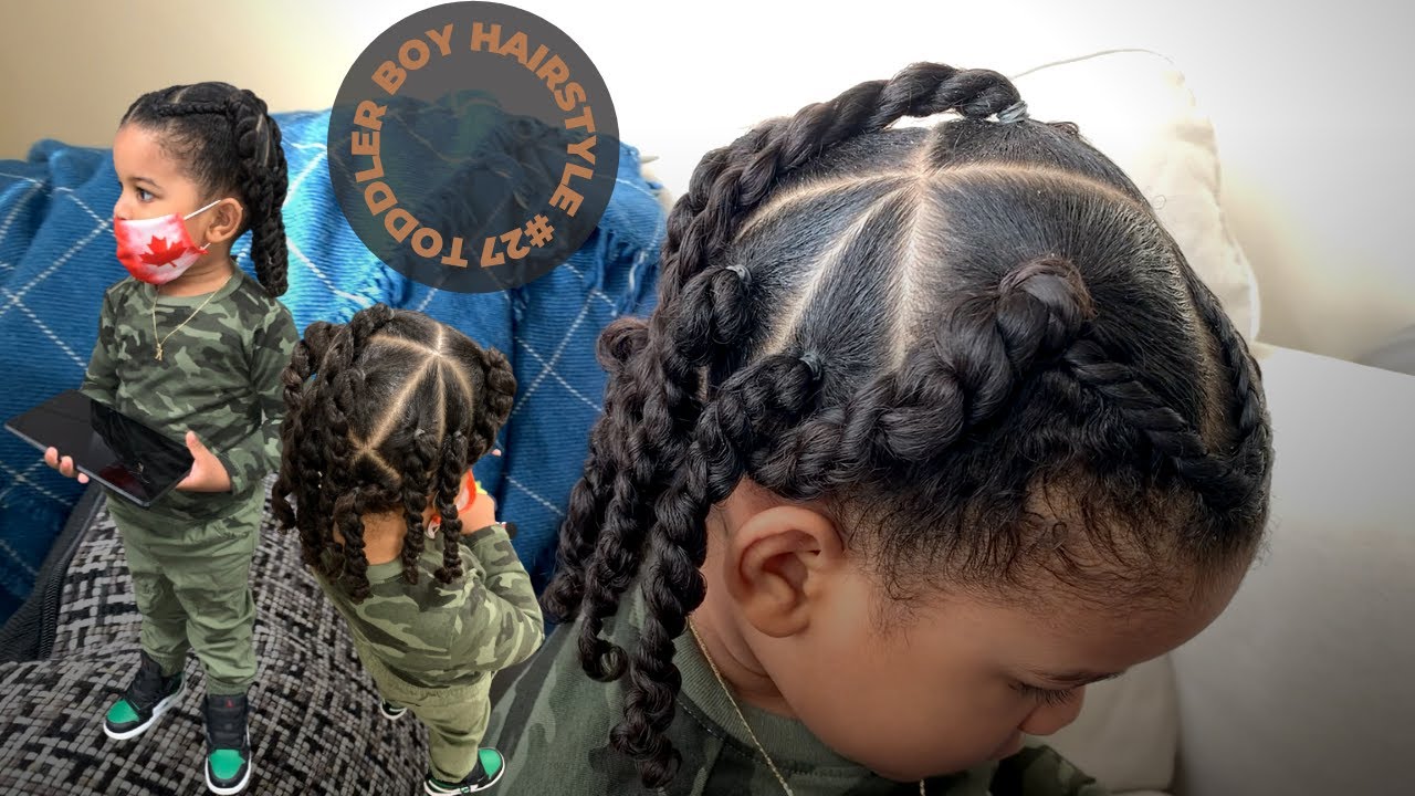 TODDLER BOY HAIRSTYLE 27 | FREESTYLE PROTECTIVE TWIST STYLE | #CURLYHAIR #PROTECTIVESTYLE #MENBRAIDS