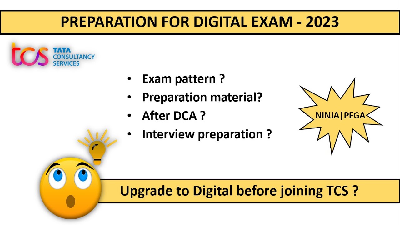 Digital exam preparation | before joining | 2023 batch tcs offer | Exam pattern and materials