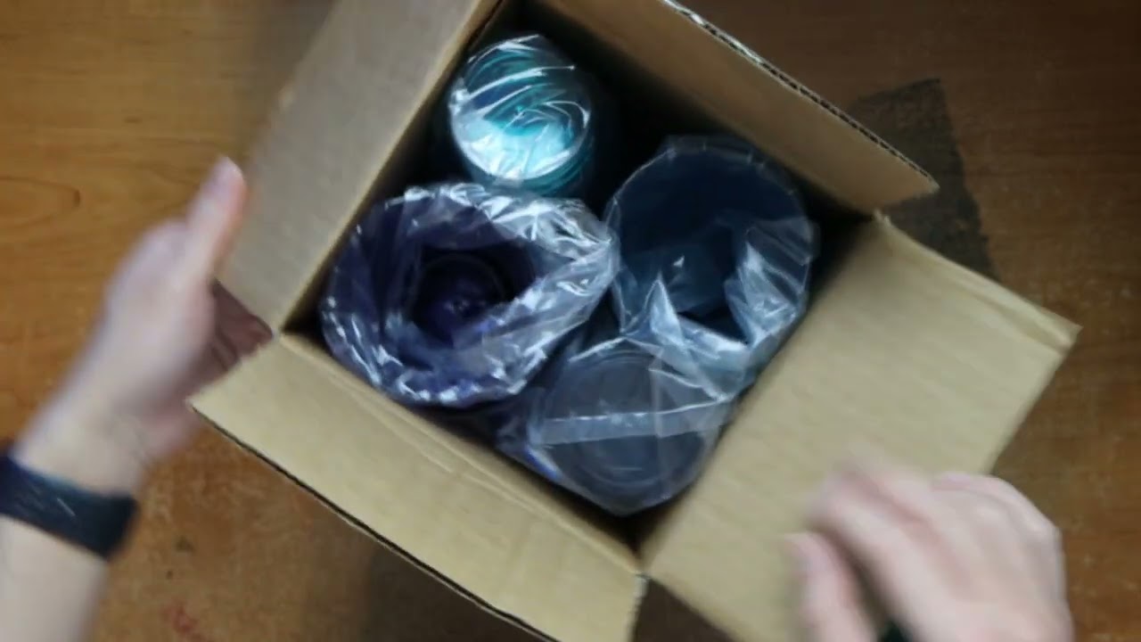 Raw Unboxing US Acrylic Splash 18 ounce Plastic Stackable Water Tumblers in 4 Coastal Colors  Value