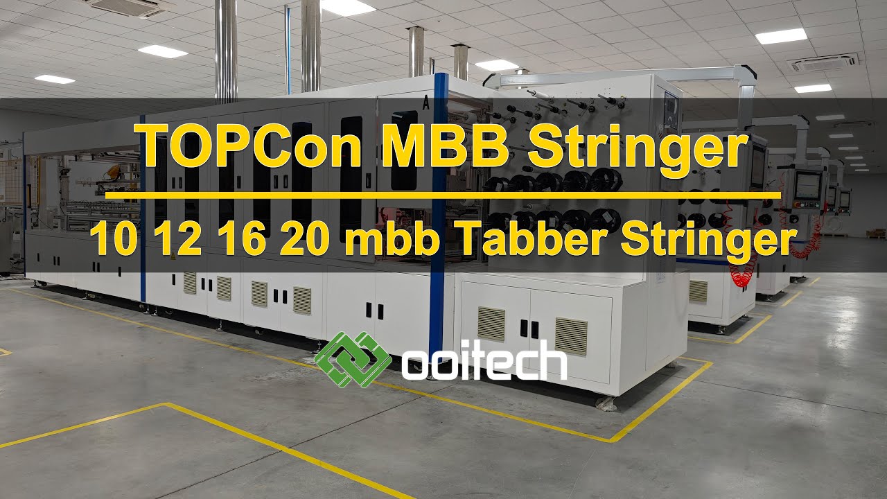 TOPCon 10bb-16bb-20bb Solar Cell Tabber Stringer Solar Panel Making Machine 