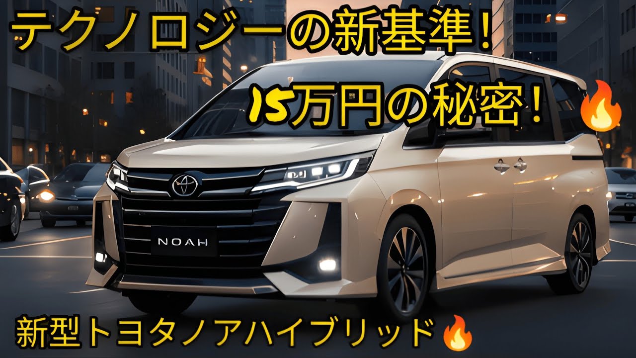 ２０２7トヨタ新型ノアハイブリッド専用化！12.3インチ巨大メーター搭載で別次元の進化へ！