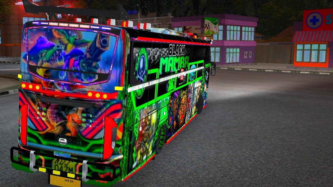 BUS SIMULATOR INDONESIA V3.7.1 (black mamba livery)🇦🇪🐊🐊🐊🇰🇪