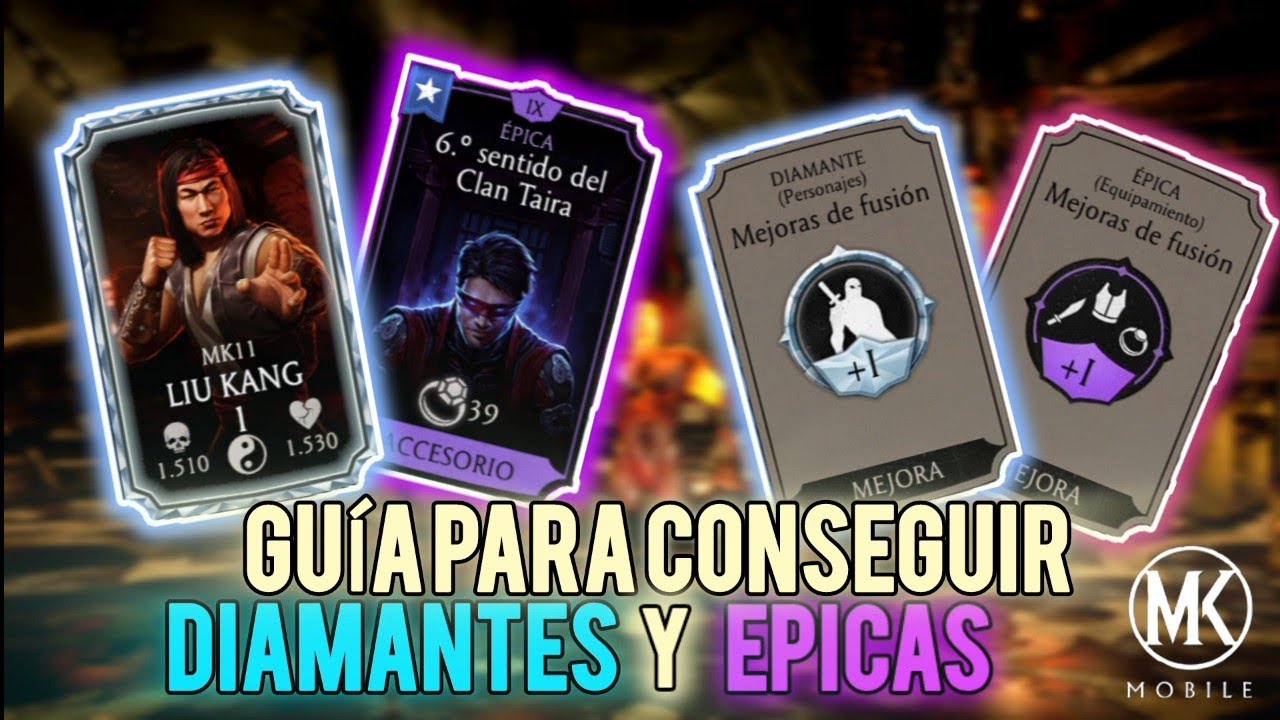 GUIA PARA CONSEGUIR DIAMANTES Y EPICAS MK MOBILE