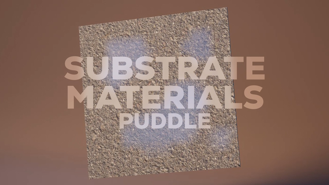 Unreal Substarte Materials - Puddle Parameters - Demo