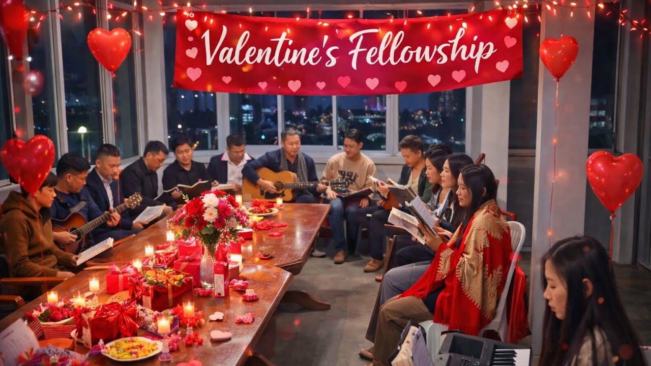 On Valentine's MBC Kaibi Youth singing How Great Thou Art. 