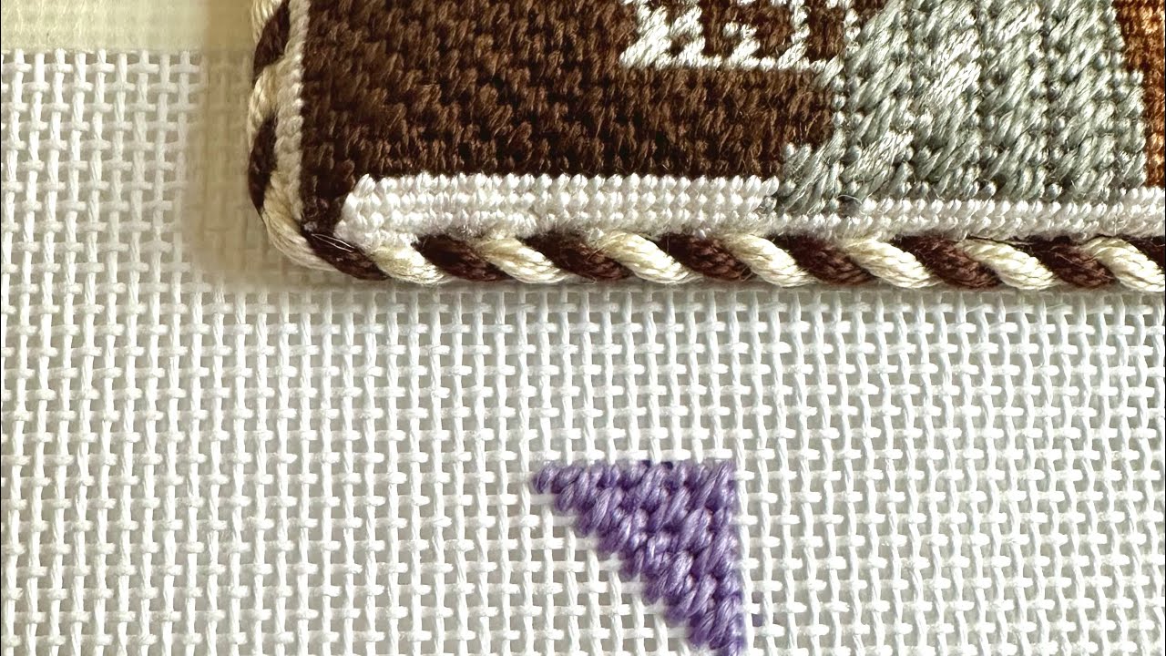 Diagonal Mosaic Stitch for Needlepoint