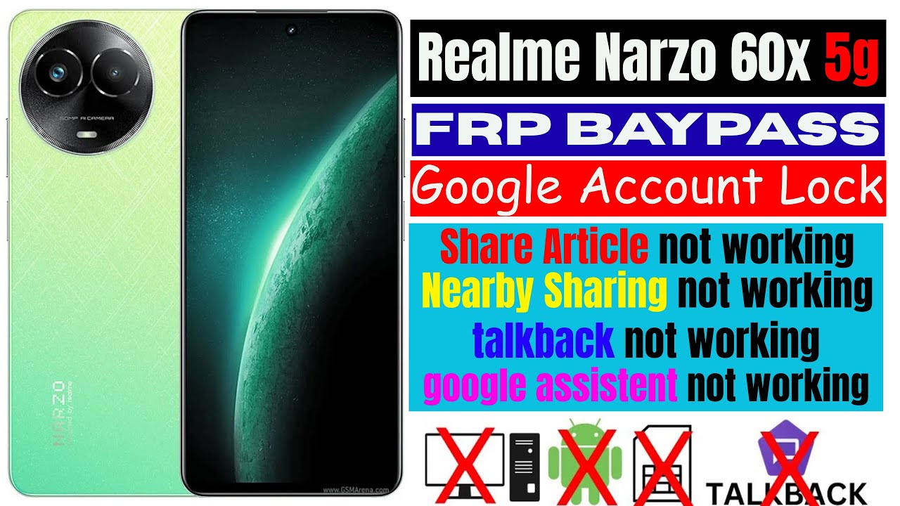 Realme Narzo 60x 5G Frp Baypass !!New Trick!! Realme Narzo RMX3782 Google Account Bypass!!without Pc