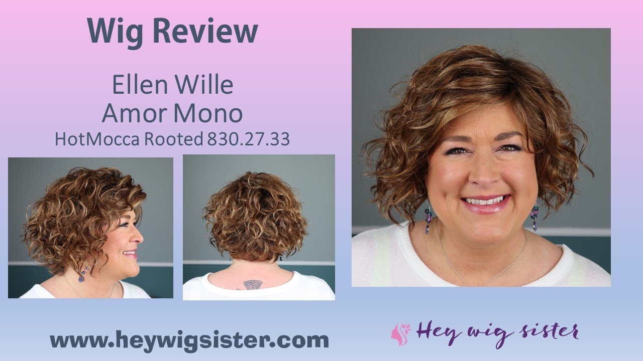 Ellen Wille Amor Mono in Hot Mocca Rooted - Cute Short Curly Wig! Trendy/ Stimulate collection