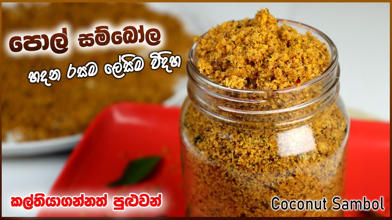 පොල් සම්බෝල හදන රසම ලේසිම විදිහ කල්තියාගන්නත් පුළුවන් Sri Lankan Pol Sambol in Blender