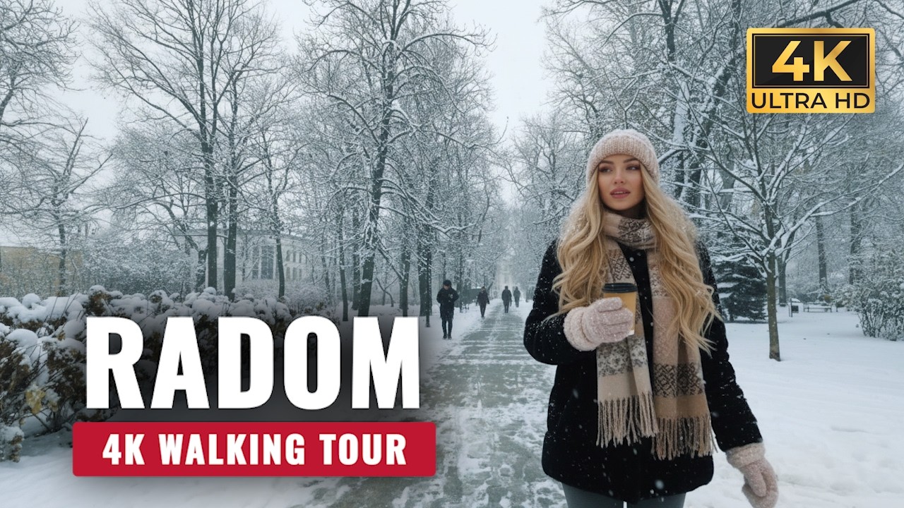 Explore Radom Transformed by Snow &ndash; 4K Walking Tour &ndash; Winter in Poland