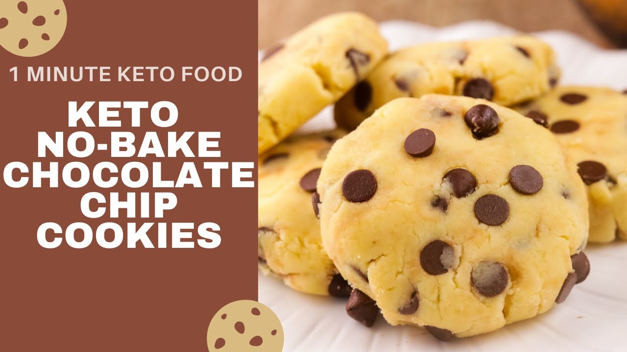No Bake Keto Chocolate Chip Cookies - 1 Minute Keto Food