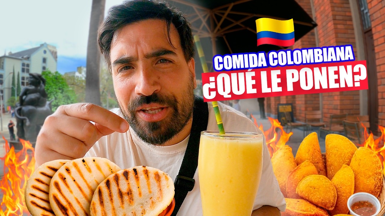 Probando COMIDA COLOMBIANA en MEDELLIN 🇨🇴🔥¡Arepas nivel Dios!