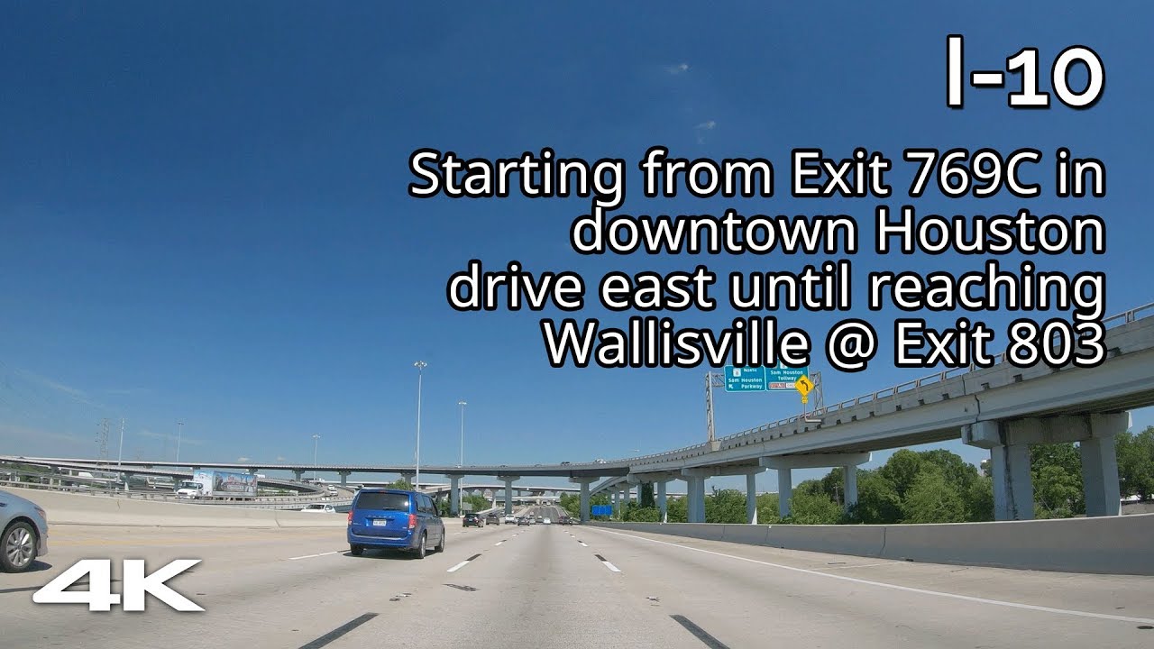 I-10: Houston, TX to Baytown, TX - East Freeway [4K]