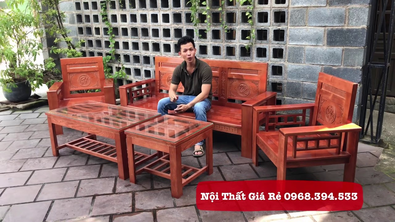 nội thất ph&ograve;ng kh&aacute;ch - salon gỗ sồi