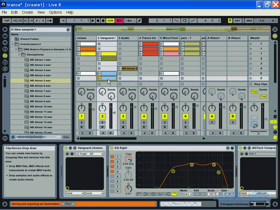 Режим сессии в Ableton Live 8 (28/36)