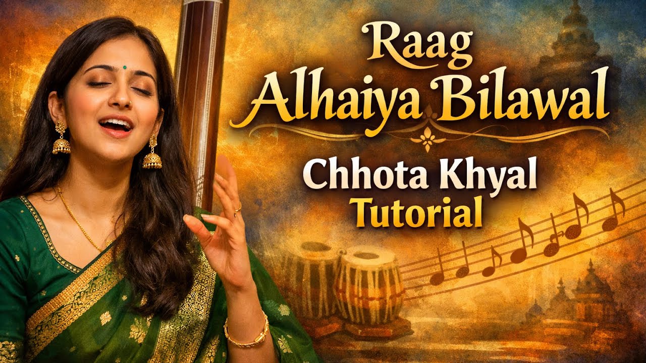 Raag Alhaiya Bilawal Chhota Khyal Tutorial || Indian Classical Music 