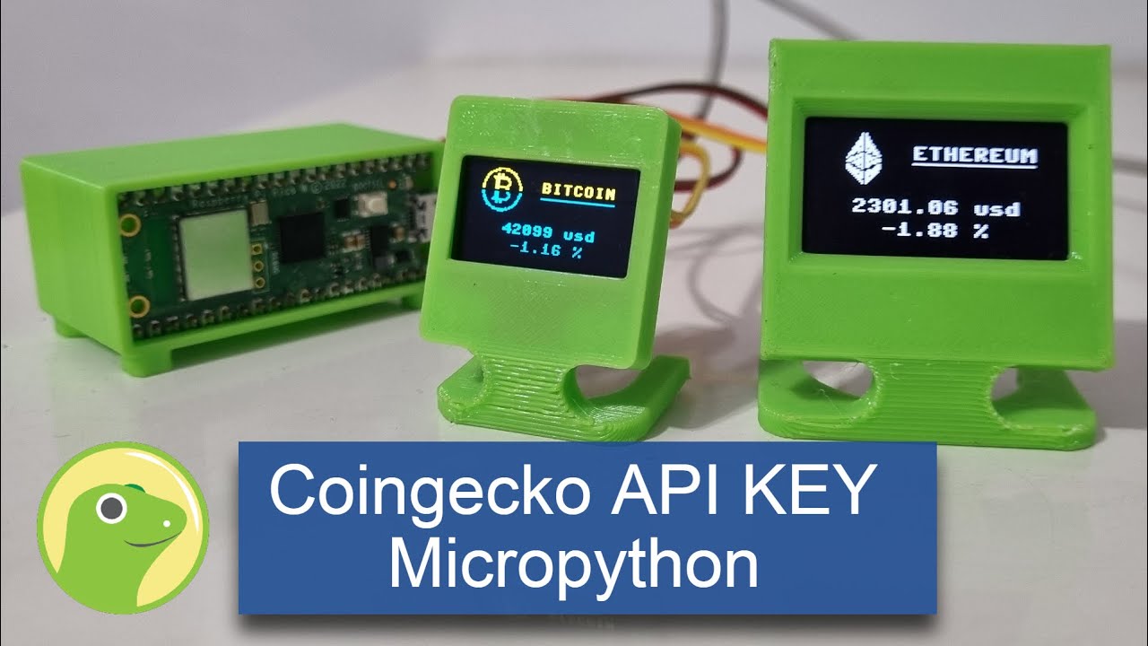 Visualizador crypto con Raspberry Pi Pico w || Coingecko API Key || ssd1306 y sh1106