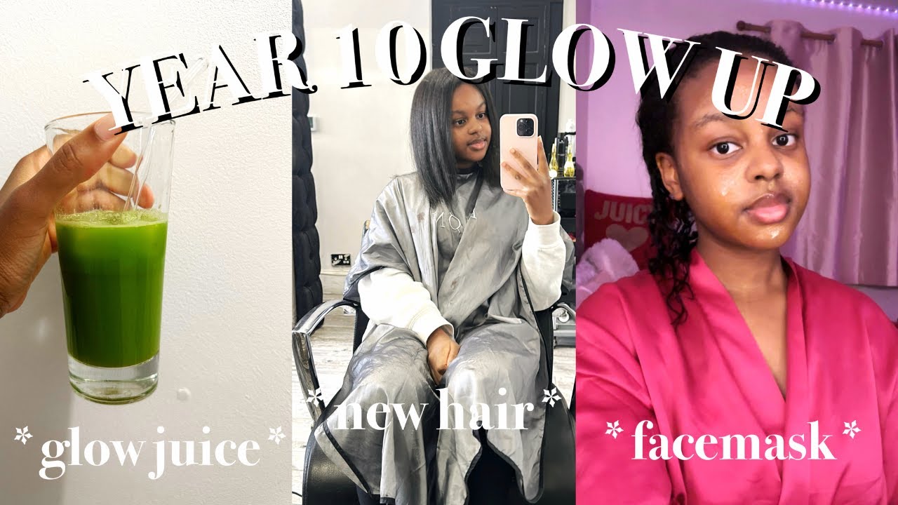 GLOW UP before school *Freshman year/ Year 10* | new hair, glow juice and self care!
