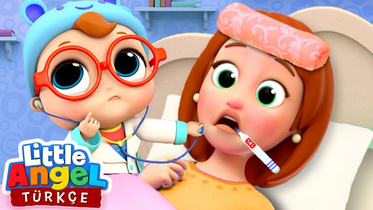 Anne Hasta Olmuş Şarkısı | Can Bebek ile Eğlenceli ve Öğretici Çocuk Şarkıları | Little Angel Türkçe