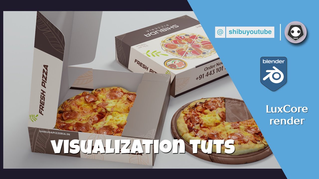 Pizza paper packet visualization on compositing node hindi