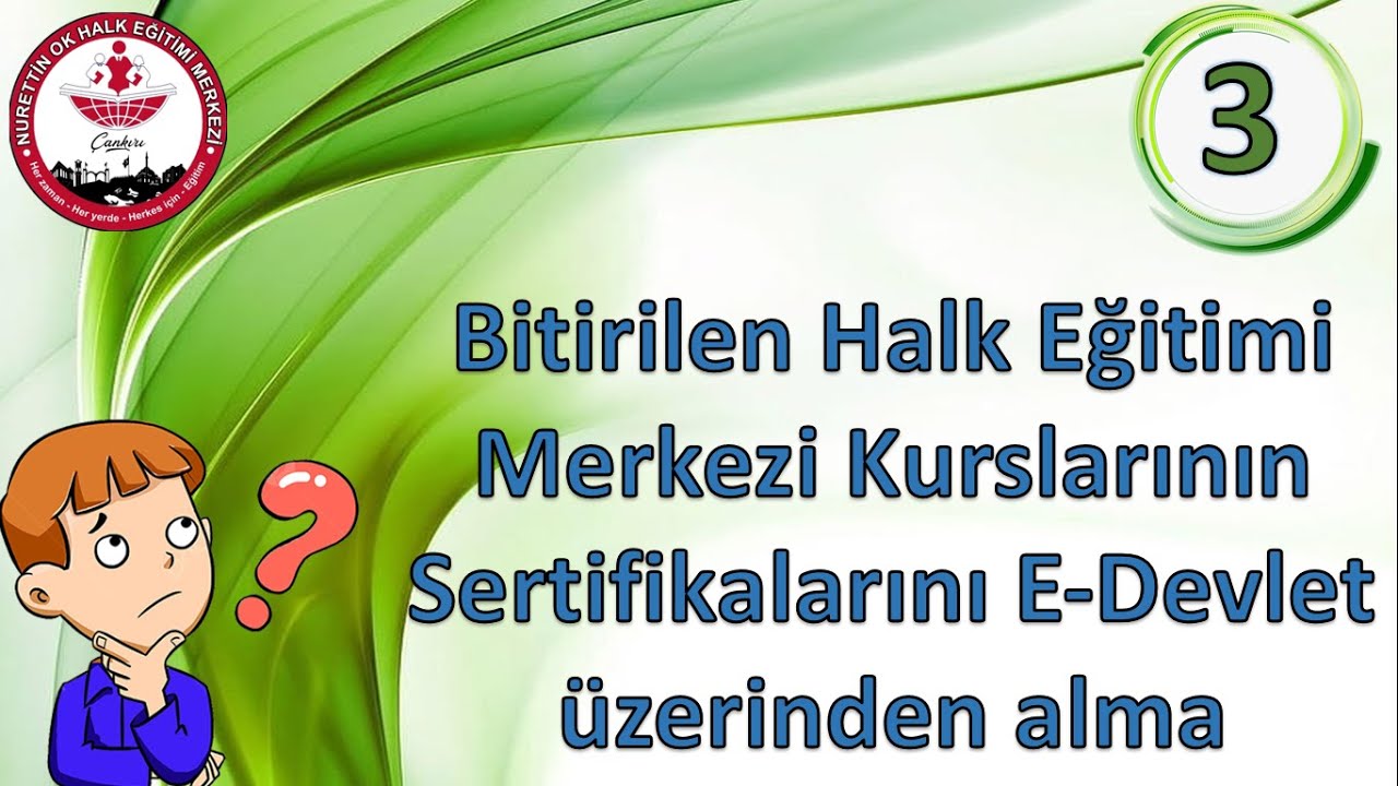 E-Devlet üzerinden Halk Eğitimi Merkezi Sertifikaları Nasıl Alınır