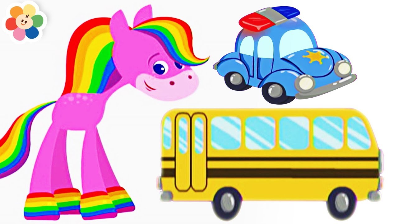 LES ROUES DE L'AUTOBUS ET LE CHEVAL ARC-EN-CIEL | Dessin Animé pour Les Enfants