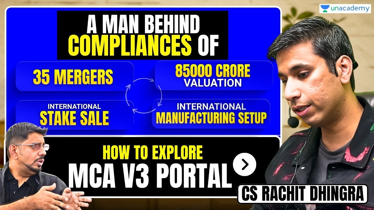 HOW TO EXPLORE MCA 21 v3 PORTAL | CS RACHIT DHINGRA ✨ | LIVE WITH UNACADEMY
