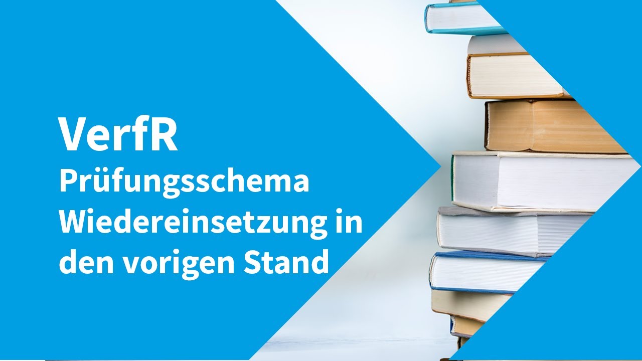 Verfahrensrecht – Prüfungsschema Wiedereinsetzung in den vorigen Stand