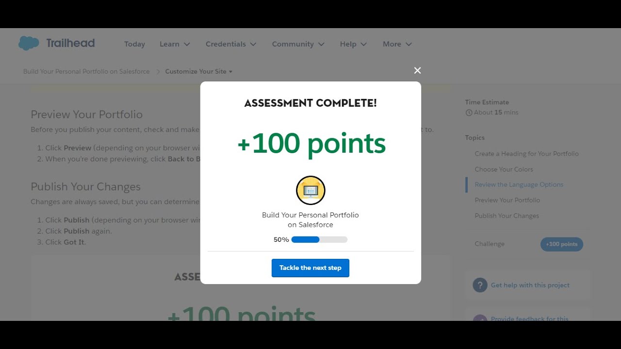 Customize Your Site | Build Your Personal Portfolio on Salesforce - Trailhead