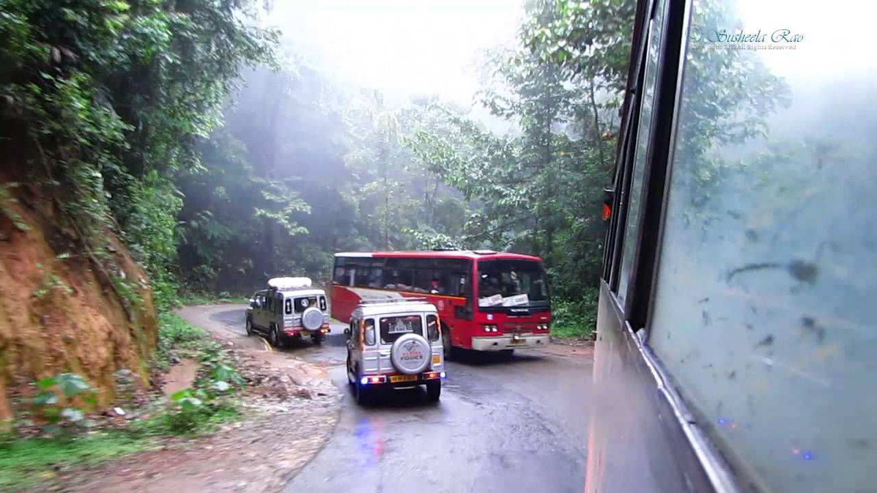 Amazing skills of KSRTC bus drivers - Charmadi Ghats in foggy monsoon - Part 1