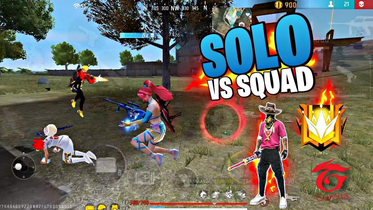 Garena free fire max Clutch Headshot Solo Vs Squad Full Gameplay?