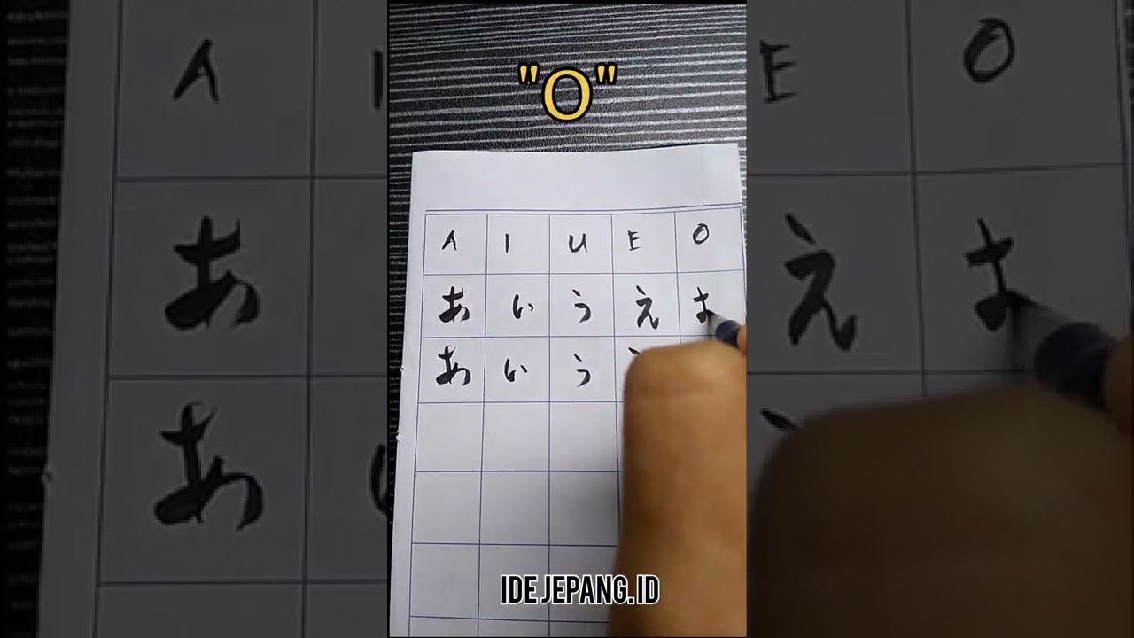 Hiragana A I U E O dalam sekejap !!! 10 detik Bahasa Jepang Kilat !!! | way to write hiragana 😎