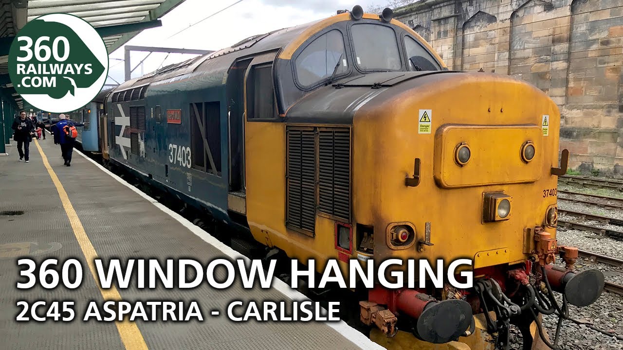 2C45 Aspatria to Carlisle by Class 37 in 360º (View in 4K)
