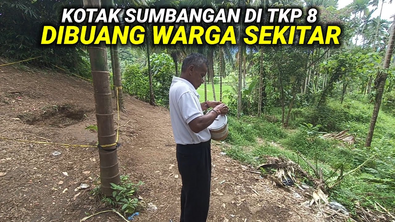 Situasi Di TKP 8,Kotak Sumbangan Di Dekat Lubang Di Buang Warga Sekitar