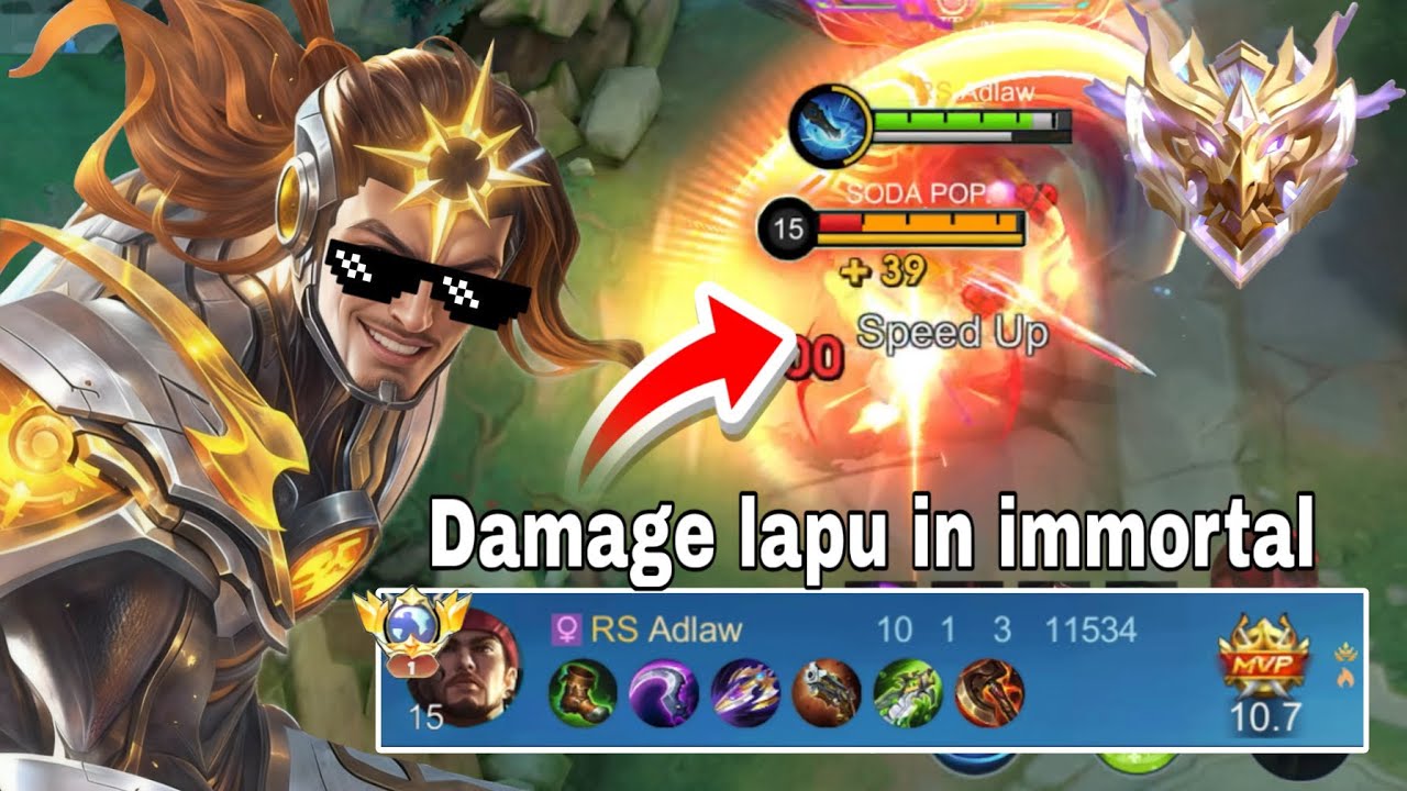 LAPU LAPU BRUTAL DAMAGE BUILD IN IMMORTAL RANK! (Damage hack!)