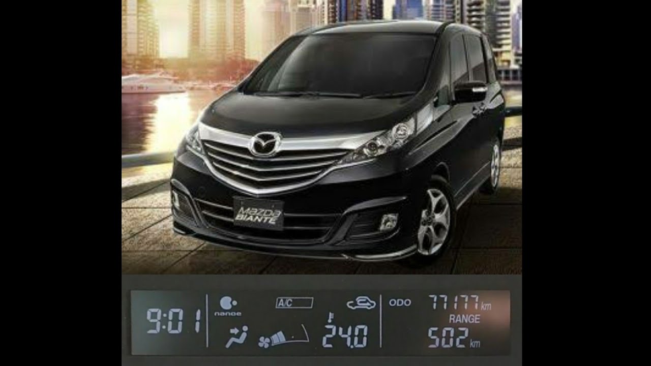 Features and settings on Mazda Biante Skyactiv's multi information display/MID