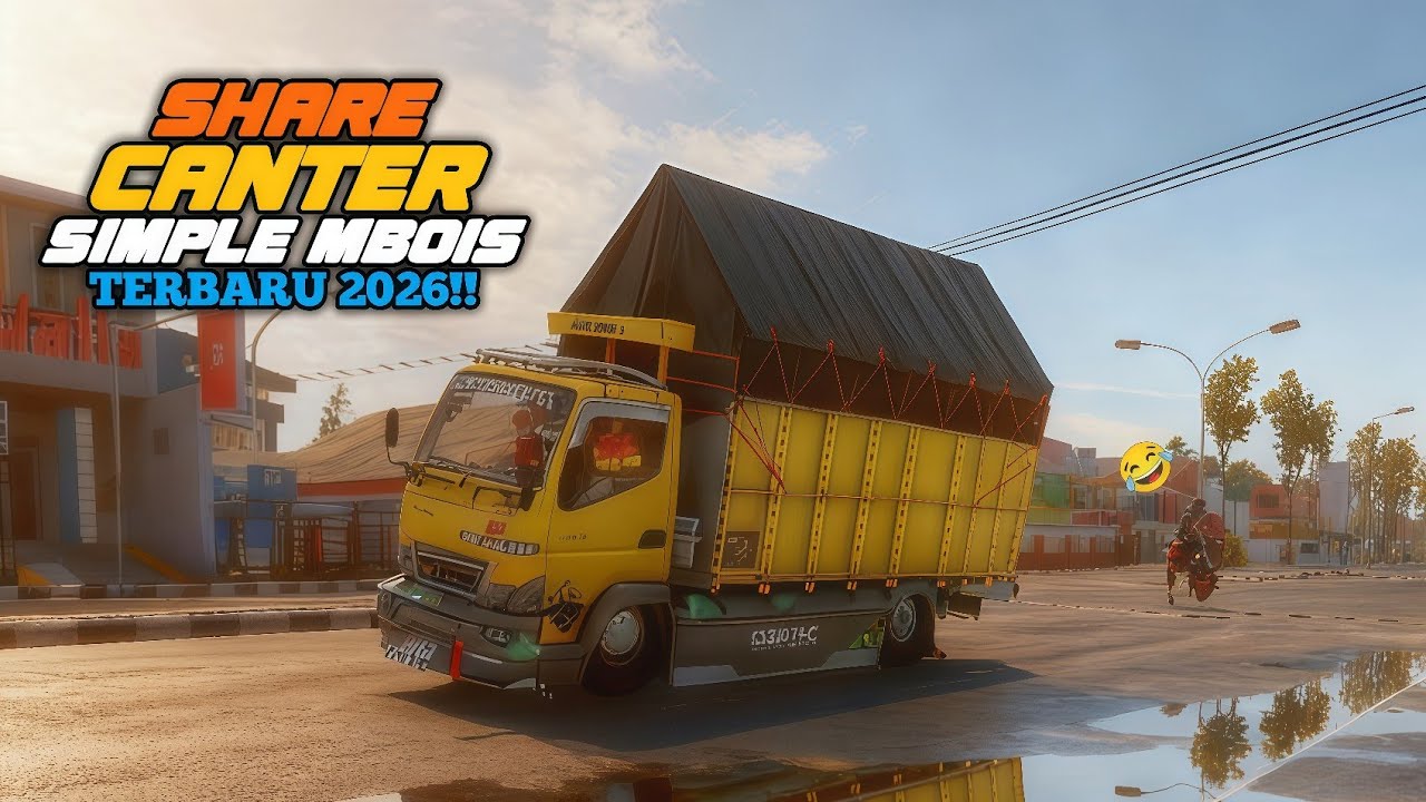 FREE!! SHARE MOD BUSSID TRUK CANTER ALF X NEMOG V2 TERBARU!!