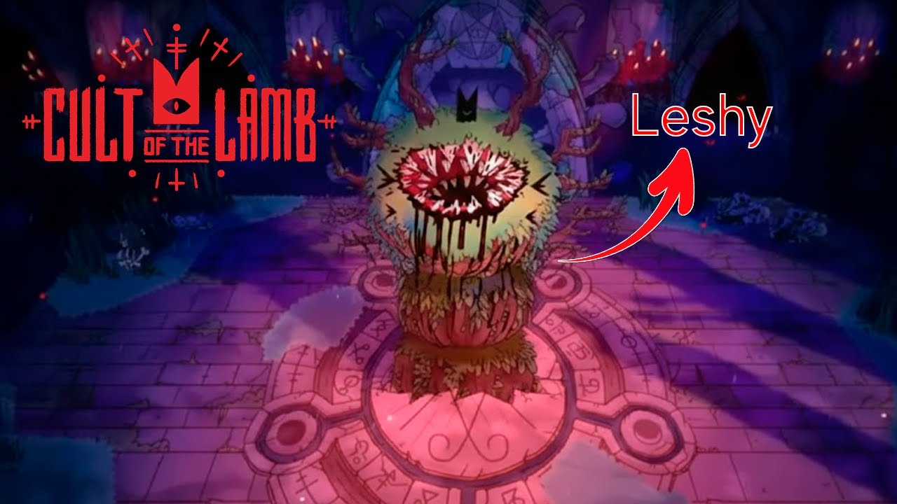 Mostrando e enfrentando o Boss Leshy em Cult of the Lamb