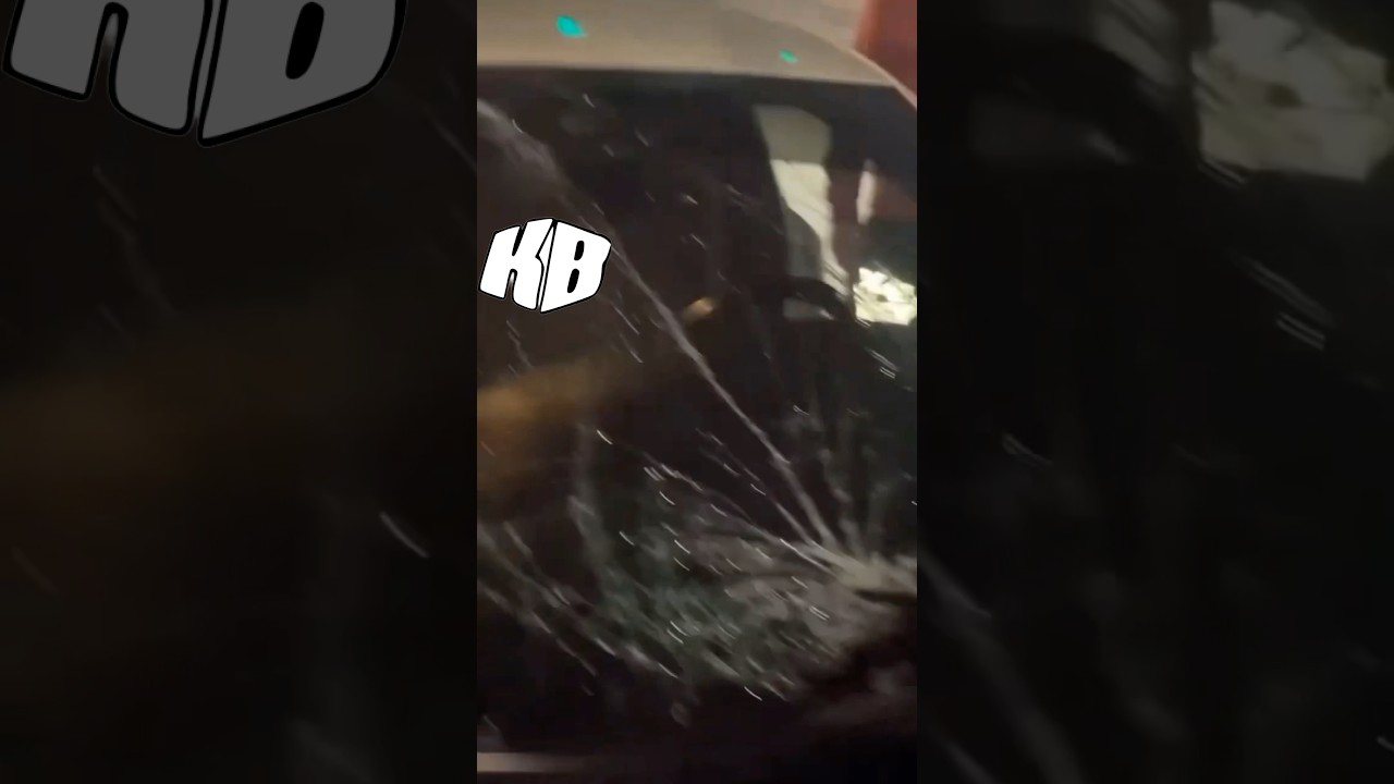 Camaro hits man into a Hellcat!🤯 Takeover gone wrong! #youtubeshorts