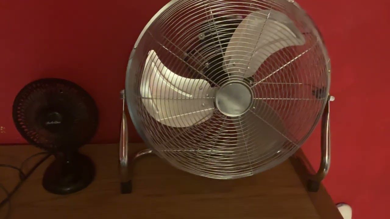 Morrisons Home 16 inch high velocity floor fan VS AirArtDeco 6 inch desk fan