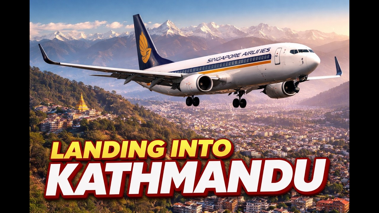 Extreme Landing in Kathmandu! ✈️ Singapore Airlines 737-800