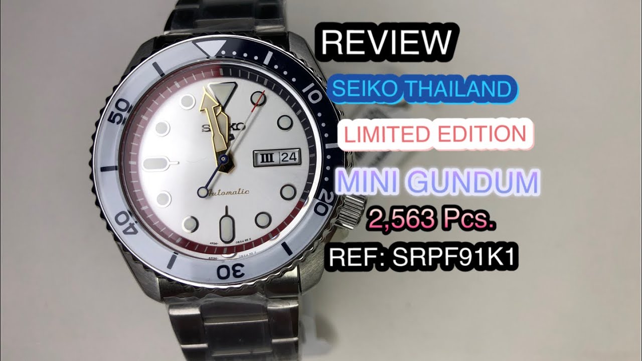 REVIEW SEIKO 5 SPORTS THAILAND LIMITED EDITION MINI GUNDUM SRPF91K1