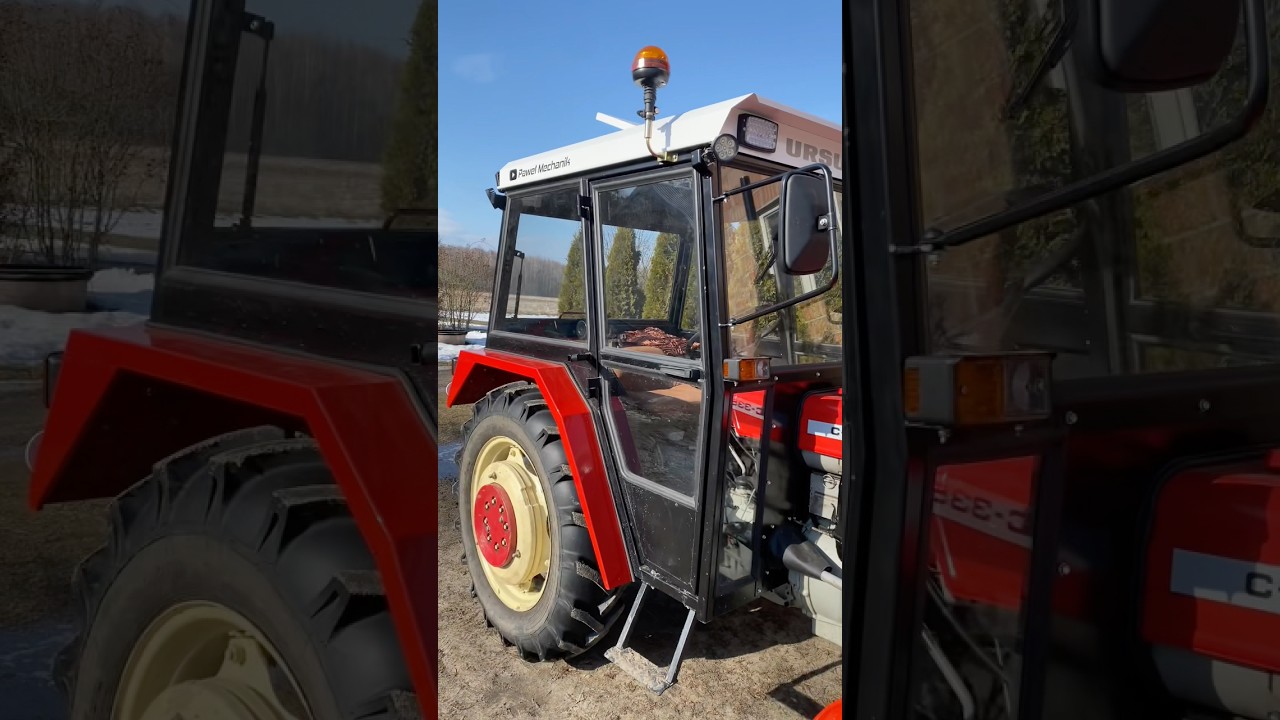 Nowe naklejki na kabinie do C-330 😎🚜 #c330 #ursus #rolnictwo #shorts #pawelmechanik