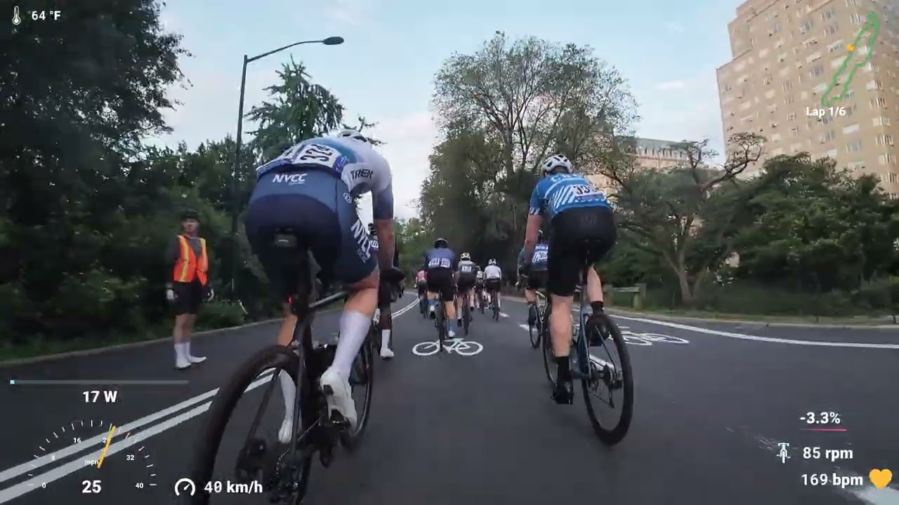 Central Park Bike Race - CRCA #7 B Field - Dropped on Lap 4