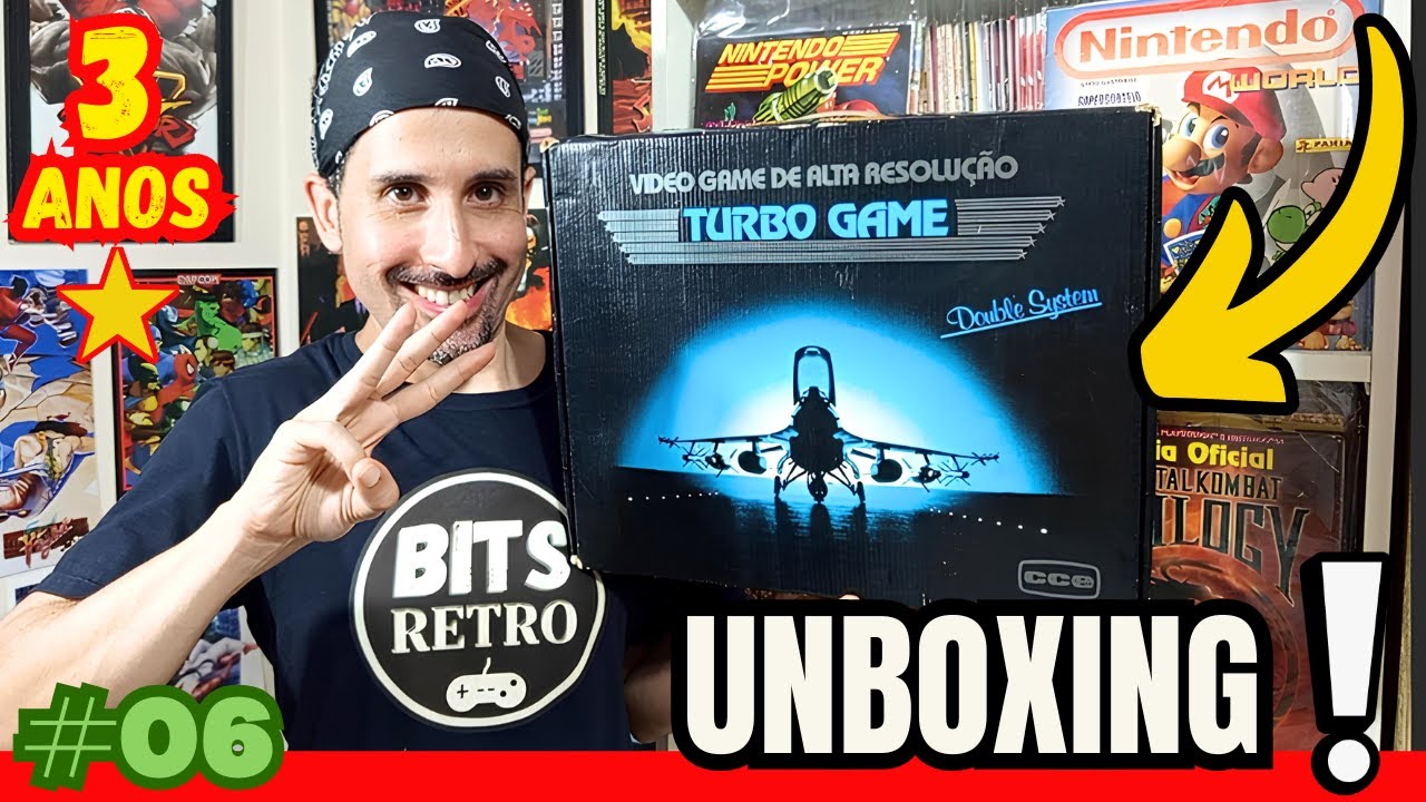 ABRINDO A CAIXA DO MEU TURBO GAME COM CARTUCHOS DE &Eacute;POCA!
