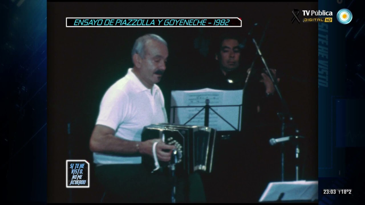 Ensayo con Roberto Goyeneche previo a las actuacione en el Regina, 1982