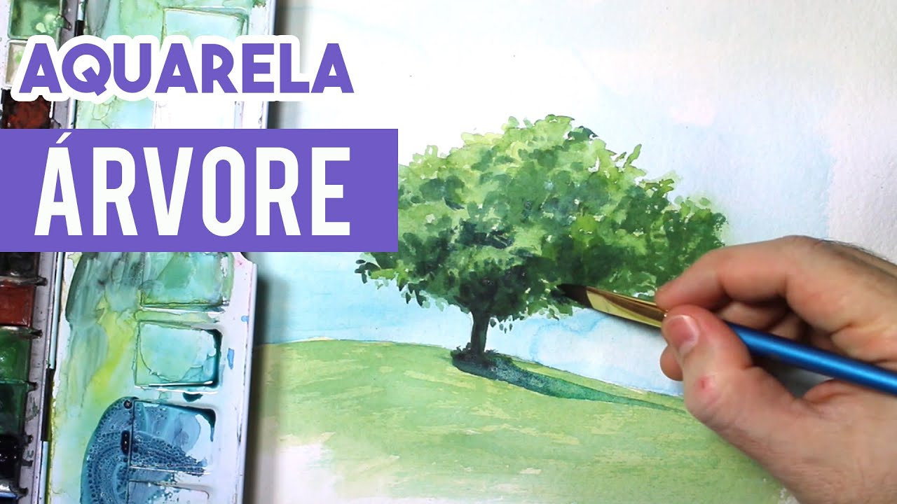Como Pintar Árvore em Aquarela